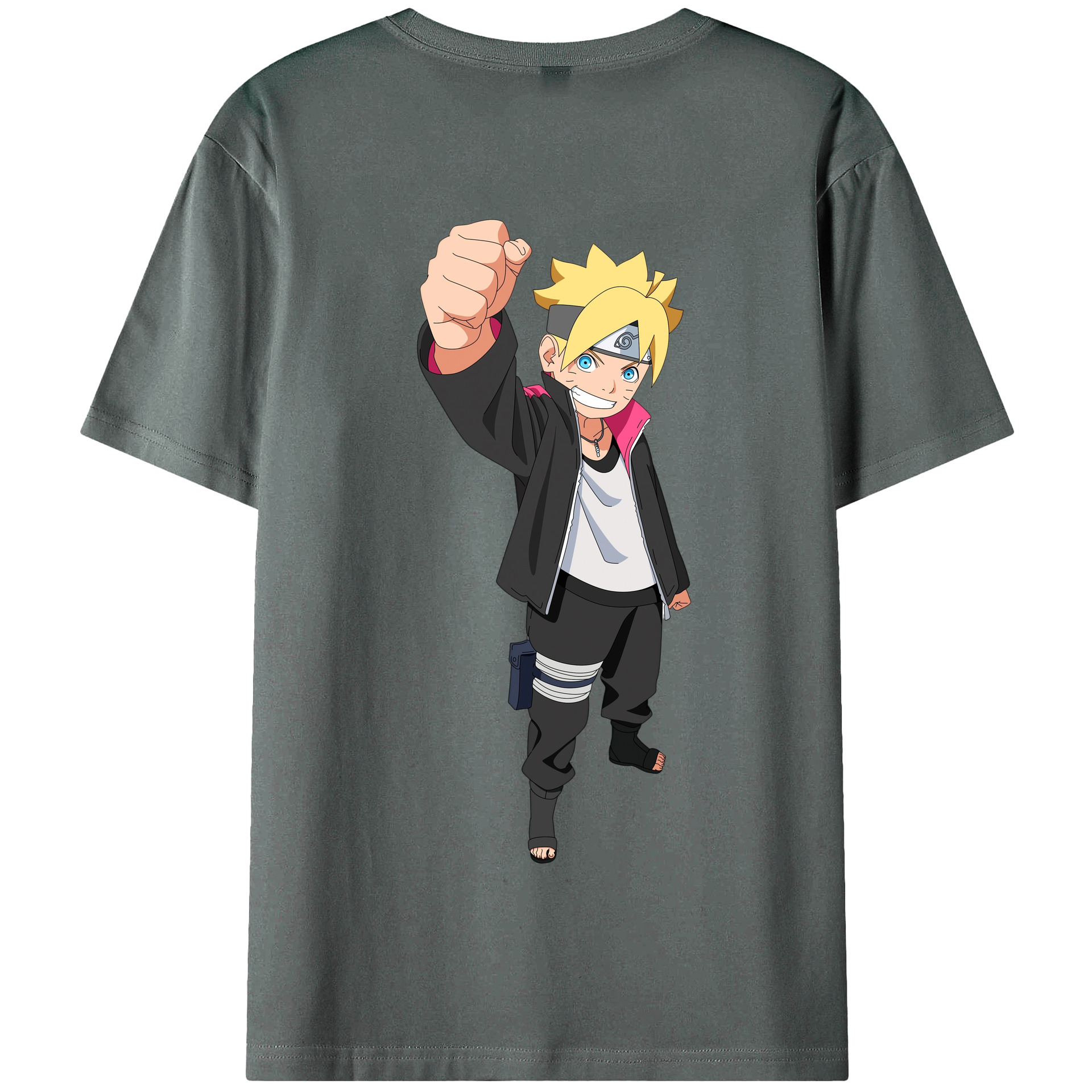 （画像用） NARUTO -ナルト- うずまき ボルト Uzumaki Boruto 綿100％半袖Tシャツ（背面プリント）